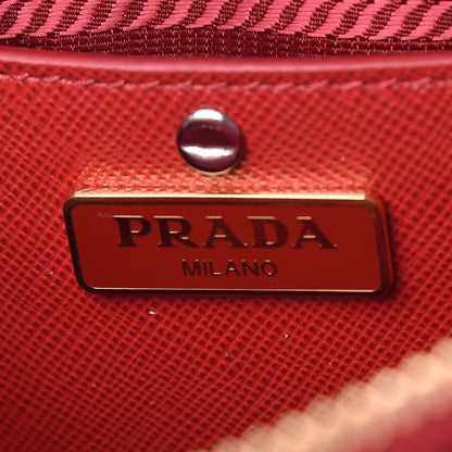 Prada Saffiano Lux Mini Promenade Tote Fuoco 6 of 9