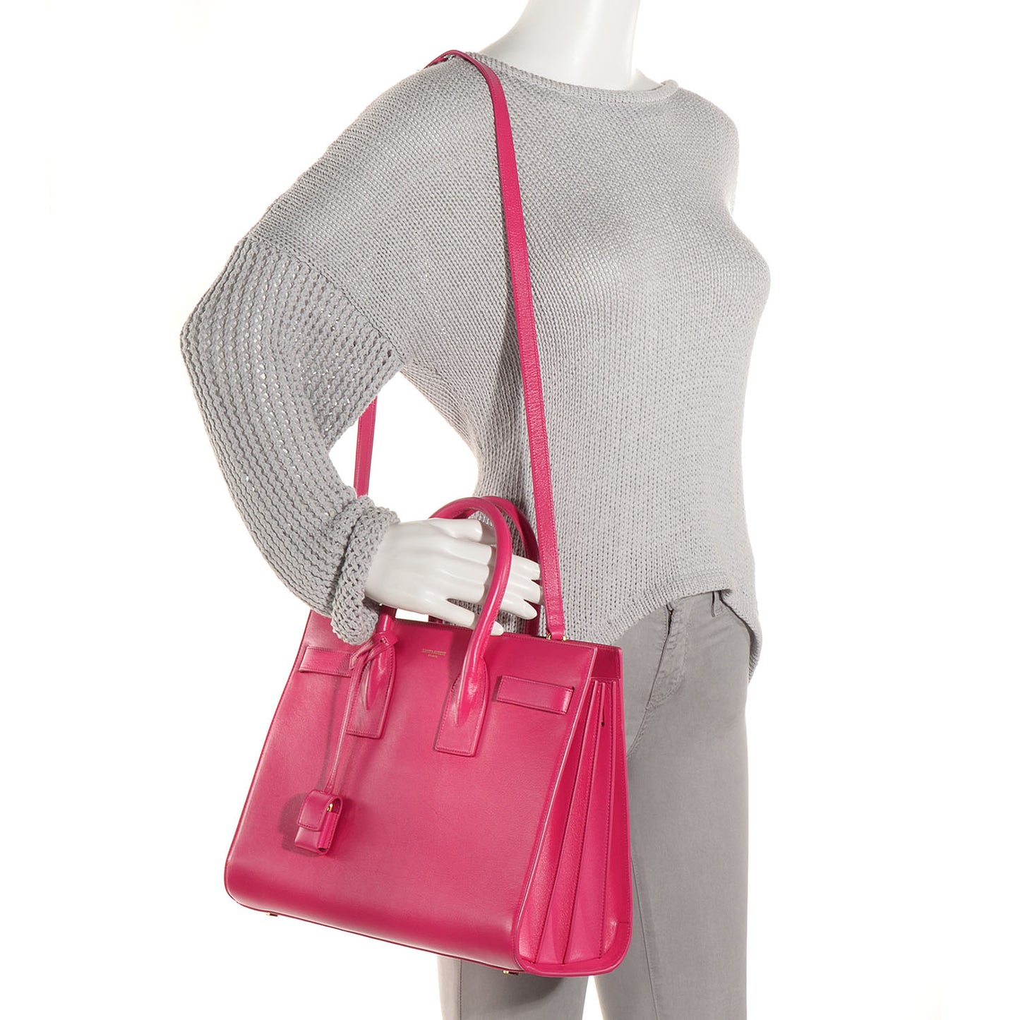 Calfskin Small Sac De Jour Lipstick Pink
