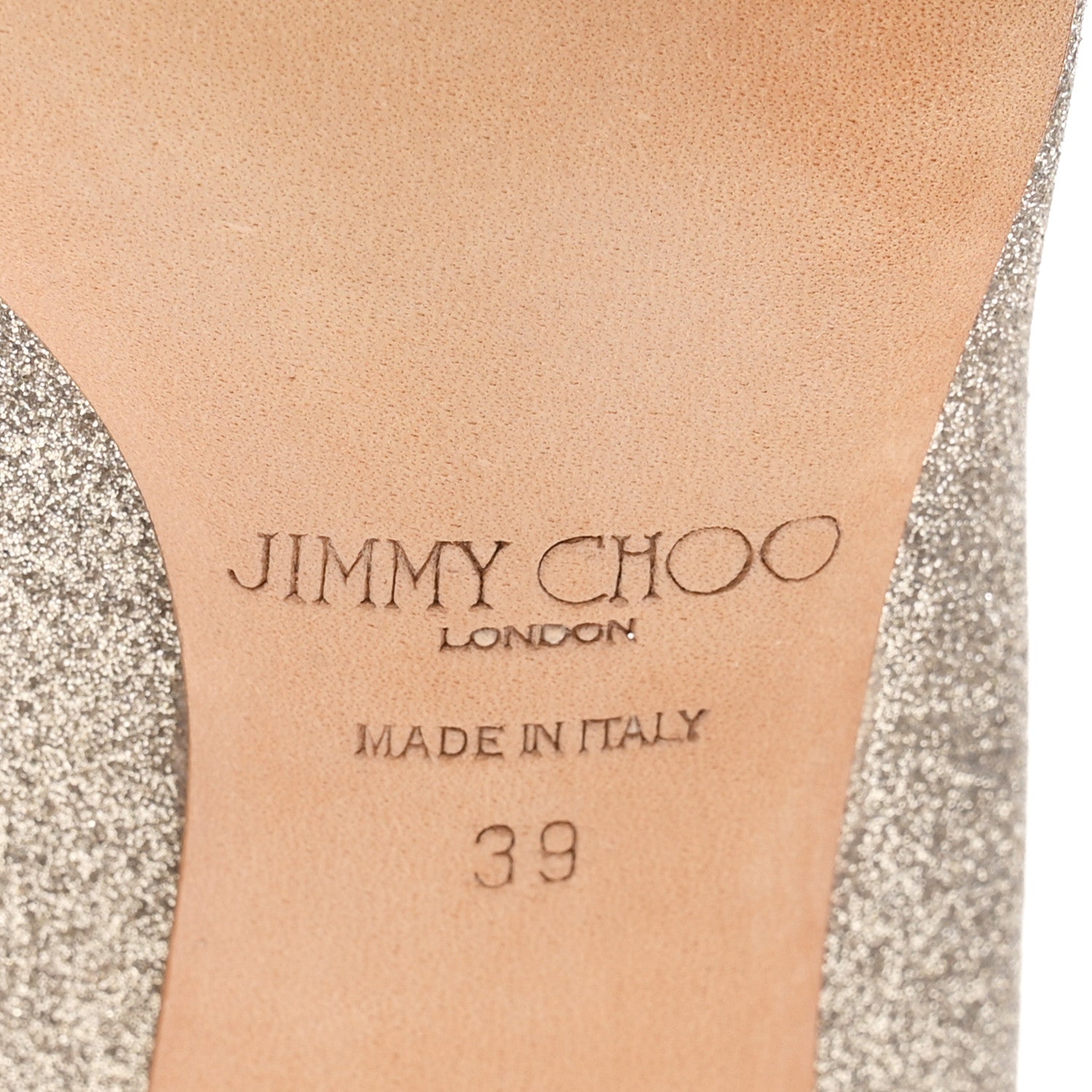 Jimmy Choo Dusty Glitter Romy 60 Pumps 39 Platinum Ice 7 of 9