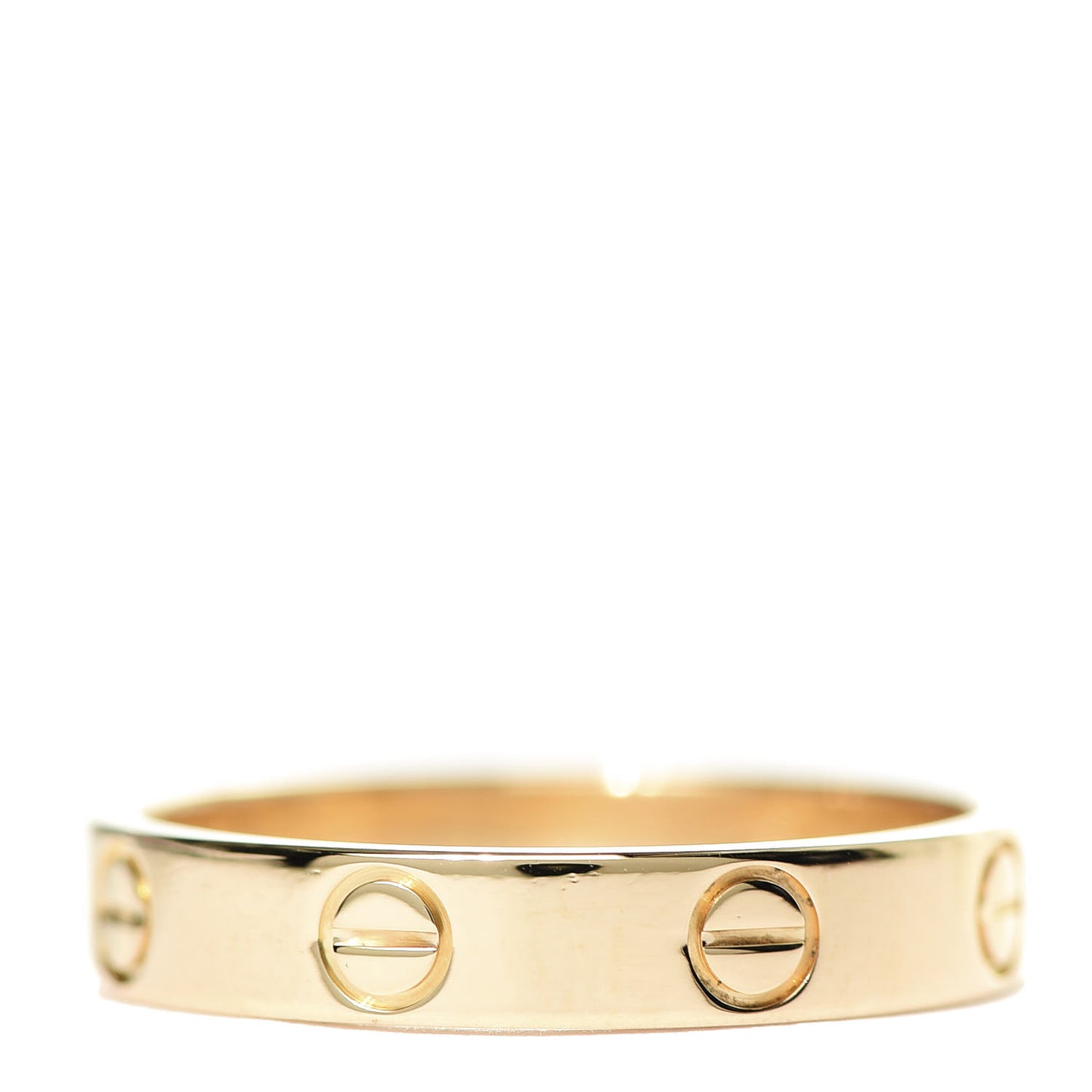 18K Yellow Gold 3.5mm LOVE Wedding Band Ring 54 6.75