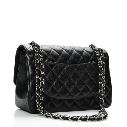 Chanel Caviar Quilted Jumbo Double Flap Black 3 of 7