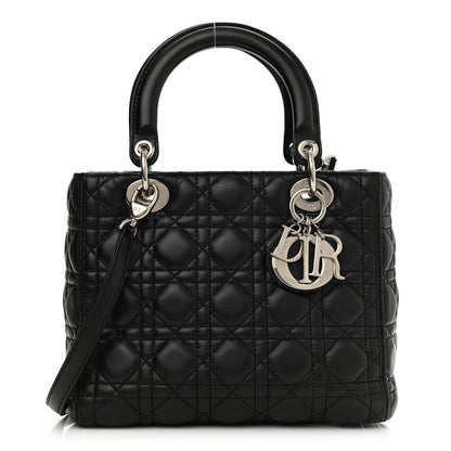 Christian Dior Lambskin Cannage Medium Lady Dior Black 1 of 10