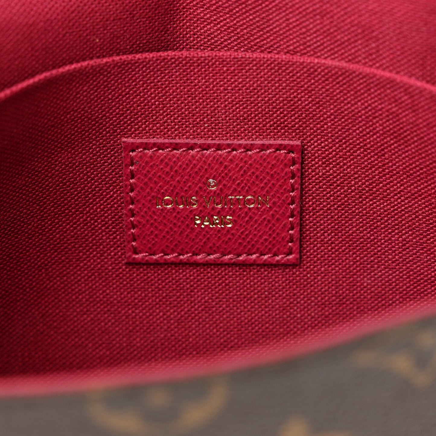 Monogram Pochette Felicie Chain Wallet Fuchsia