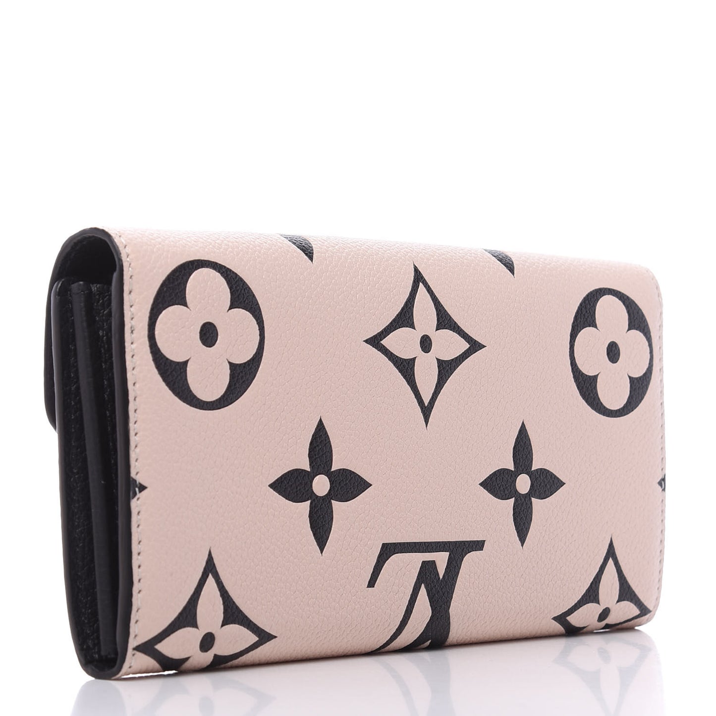 Empreinte Monogram Giant Crafty Sarah Wallet Creme Black