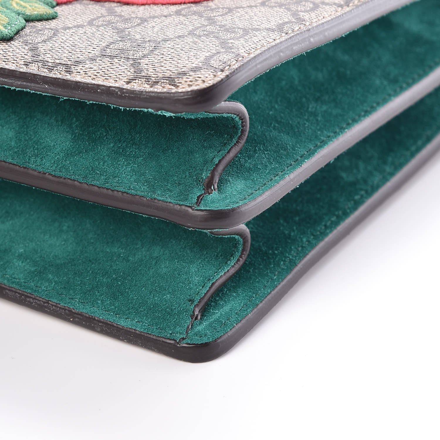 Gucci GG Supreme Monogram Embroidered Medium Dionysus Shoulder Bag Emerald 9 of 9