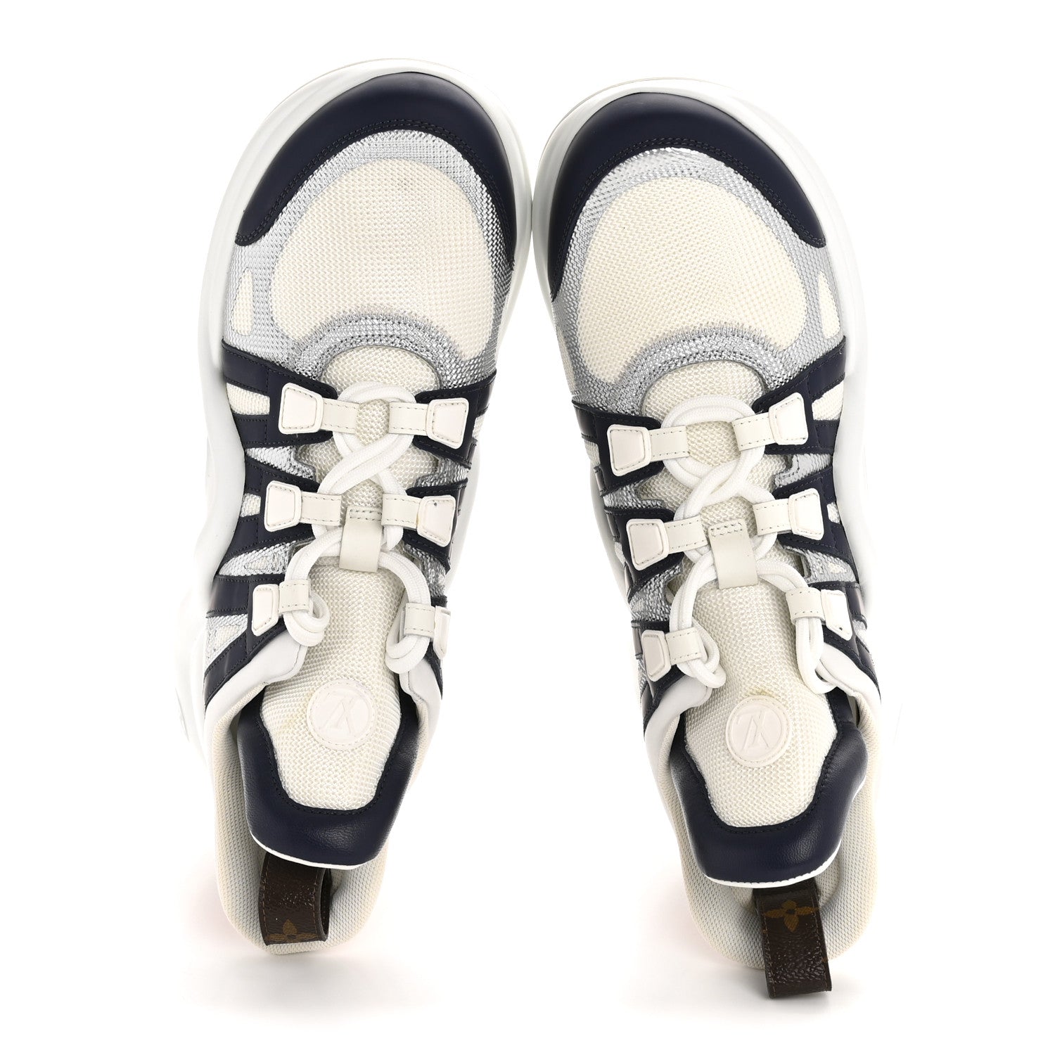 Louis Vuitton Calfskin Technical Nylon LV Archlight Sneaker 40.5 White Blue Pink 2 of 9