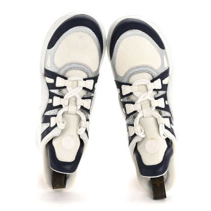 Louis Vuitton Calfskin Technical Nylon LV Archlight Sneaker 40.5 White Blue Pink 2 of 9