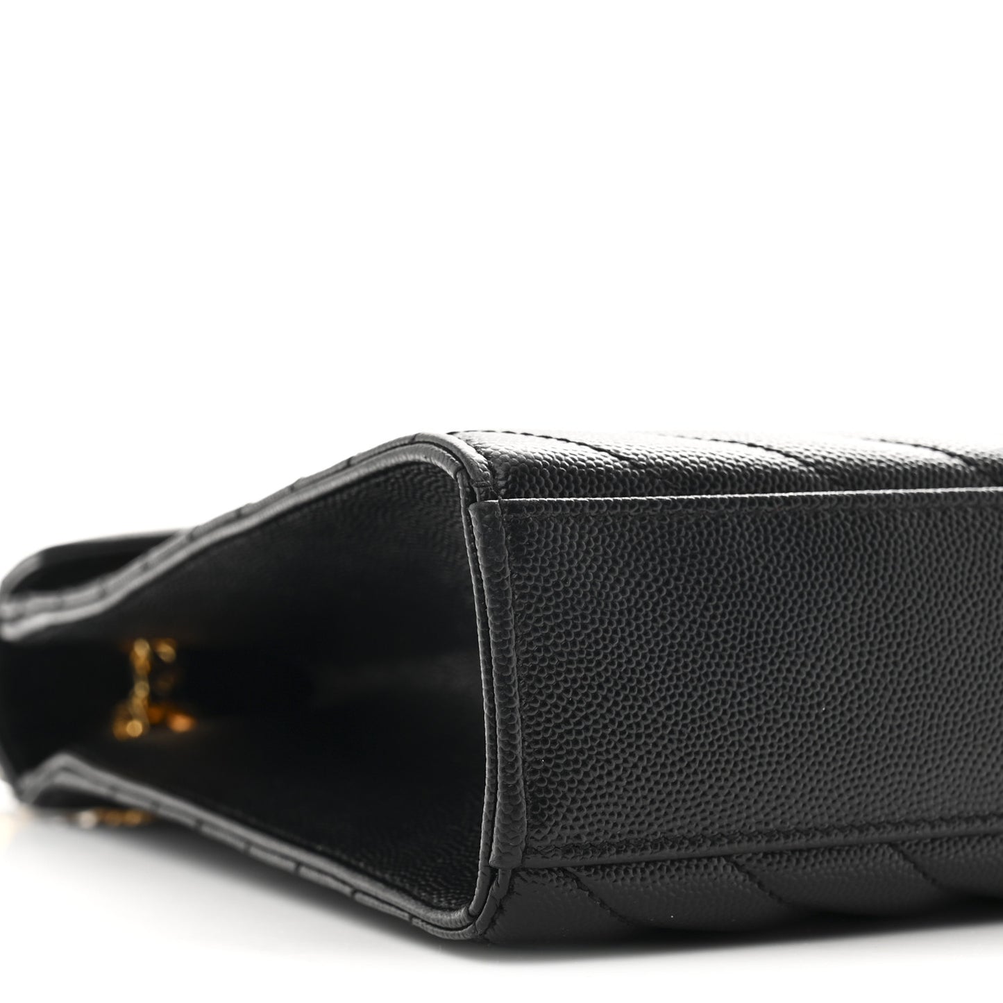 Grain De Poudre Matelasse Chevron Large Monogram Satchel  Black