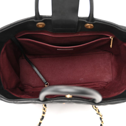 Chanel Caviar Quilted Large Coco Handle Shopping Tote Black 5 of 14