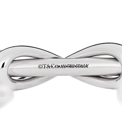 Tiffany 18K White Gold Diamond Infinity Cuff Bracelet 3 of 3