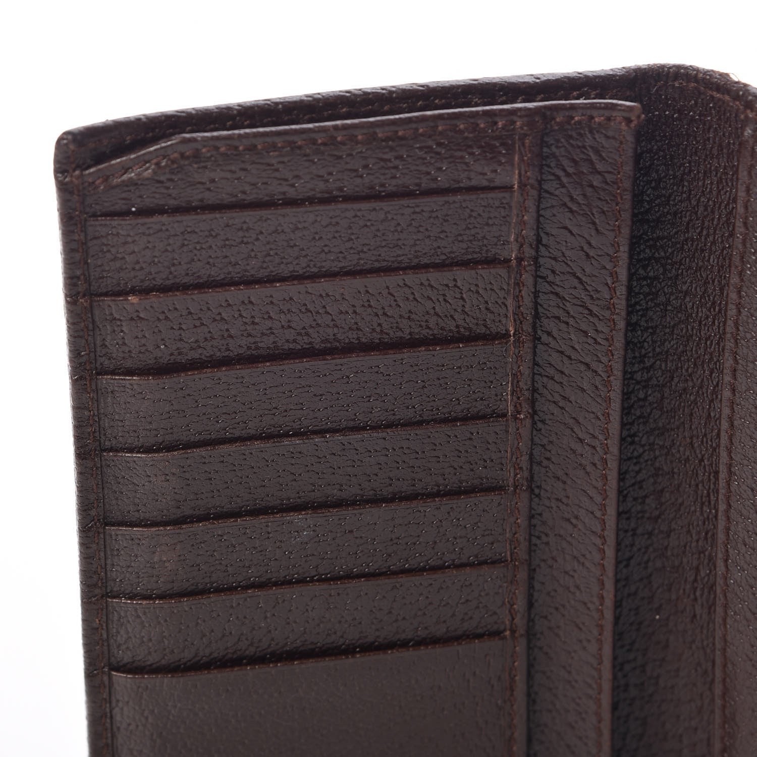 Gucci Monogram Calfskin Ladies Web Continental Wallet Beige Ebony Cocoa 10 of 12