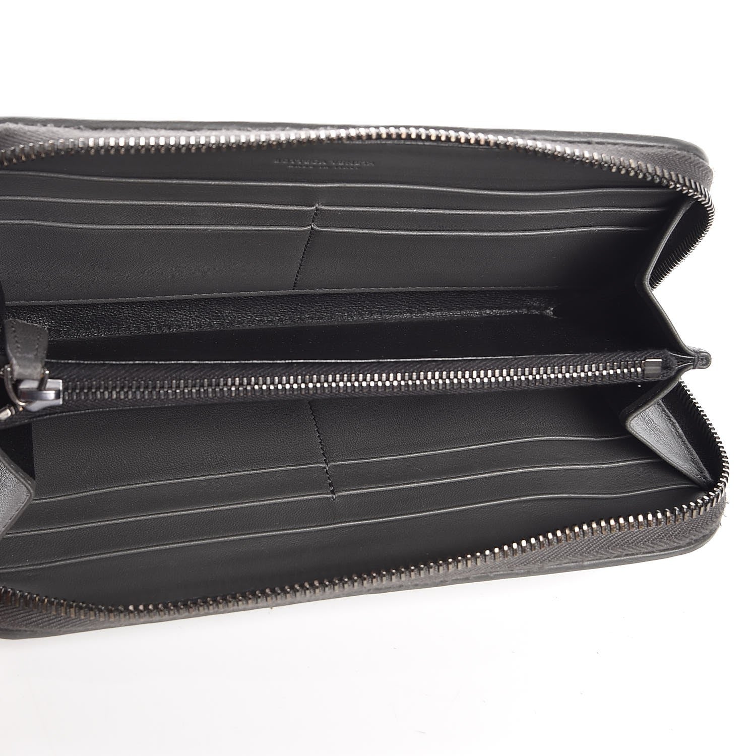 Bottega Veneta Nappa Intrecciato Zip Around Wallet Grey 5 of 9