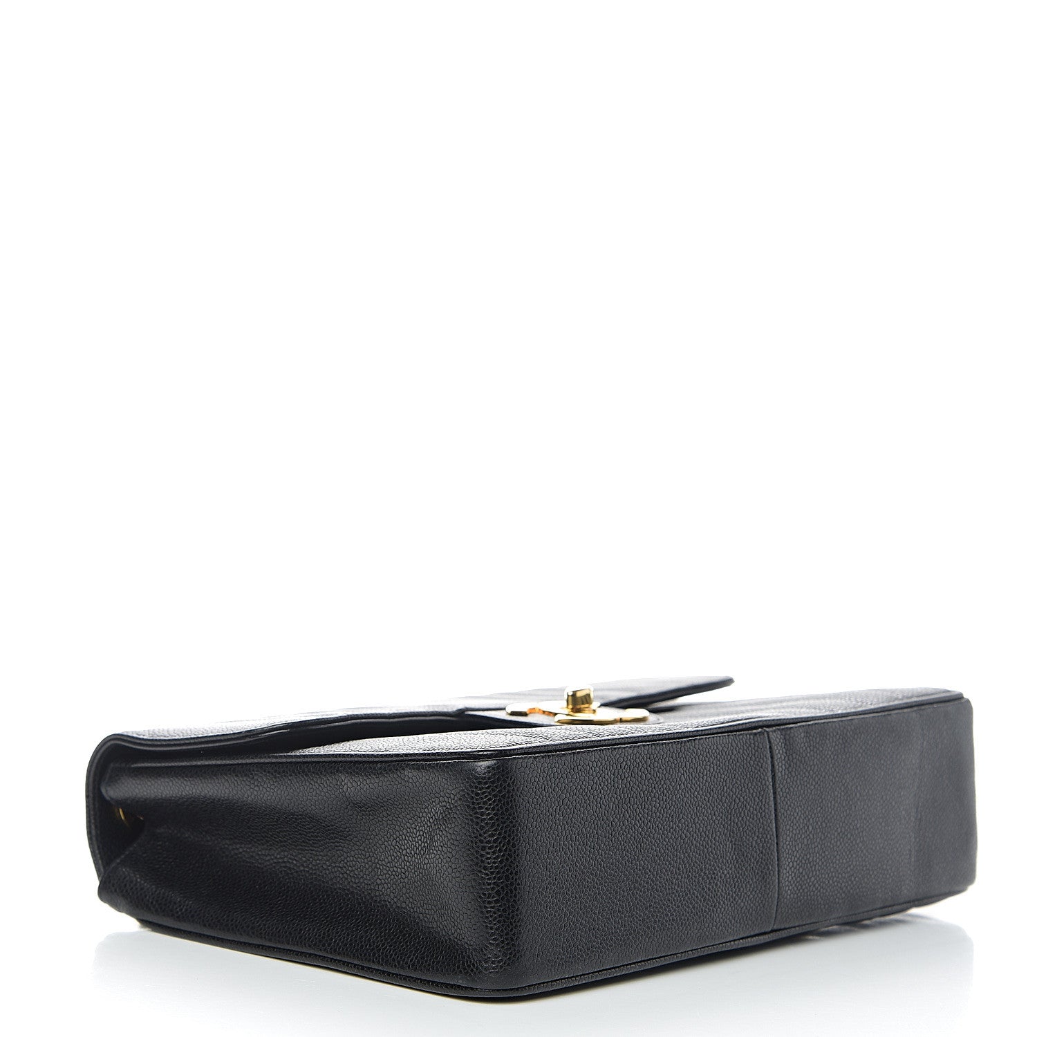 Chanel Caviar Vertical Quilted Jumbo Single Flap Black 3 of 10