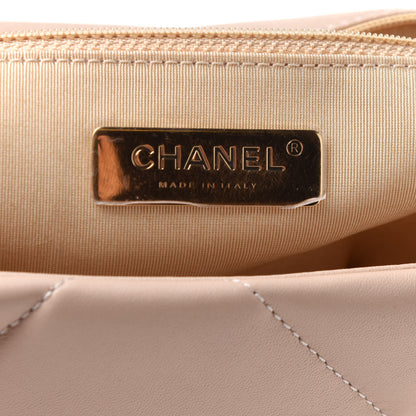 Chanel Lambskin Quilted Medium Chanel 19 Flap Beige 6 of 12