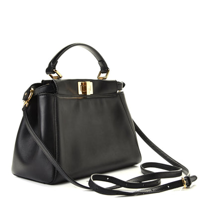 Fendi Nappa Mini Peekaboo Iconic Satchel Black 6 of 12