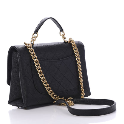 Chanel Grained Calfskin Small Stitched Flap Black 2 of 10