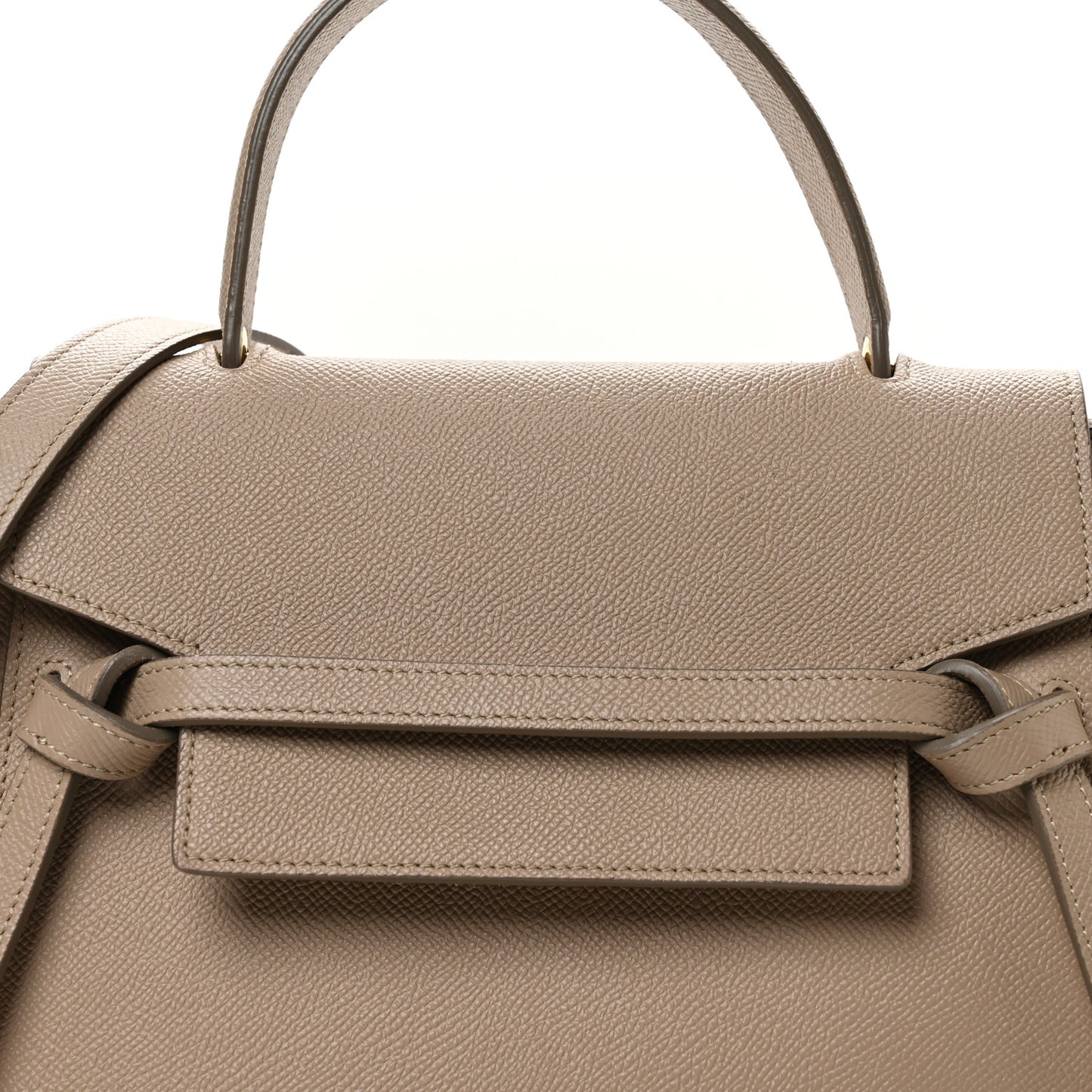 Grained Calfskin Micro Belt Bag Light Taupe