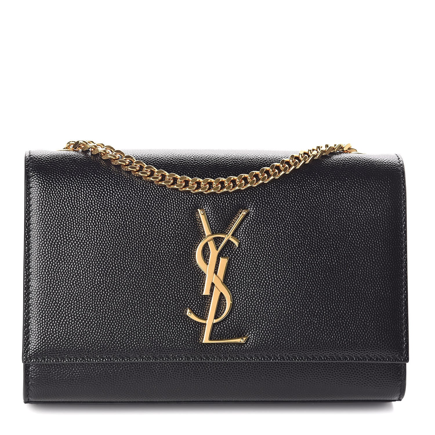 Saint Laurent Grain De Poudre Small Monogram Kate Satchel Black 1 of 9