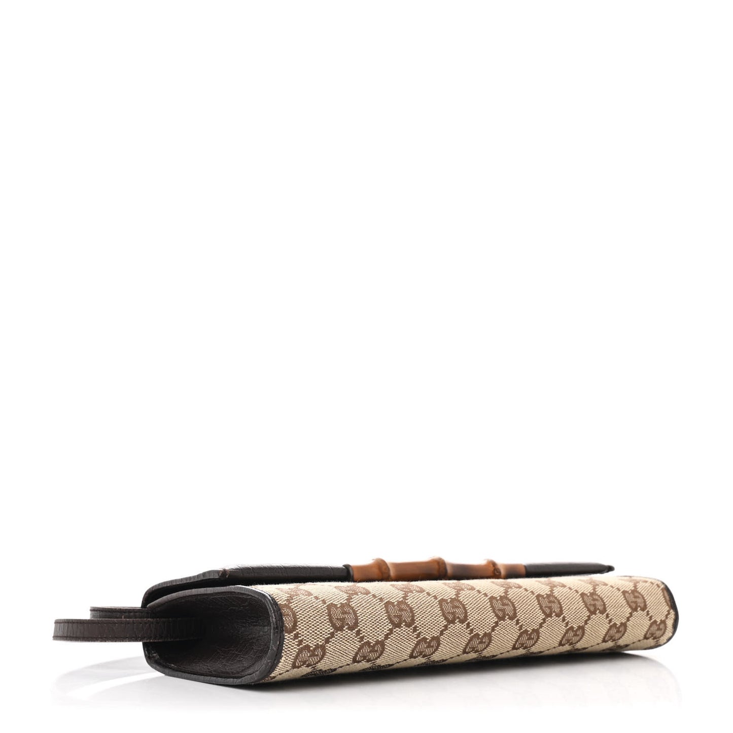 Monogram Bamboo Bar Clutch Dark Brown