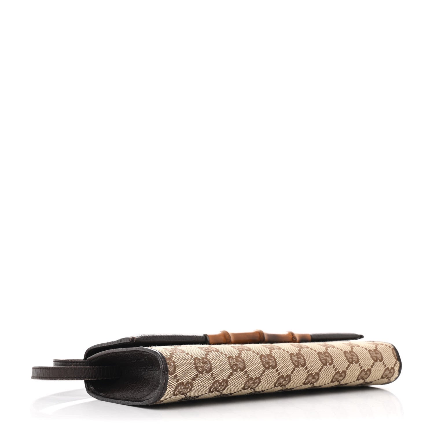Gucci Monogram Bamboo Bar Clutch Dark Brown 4 of 10