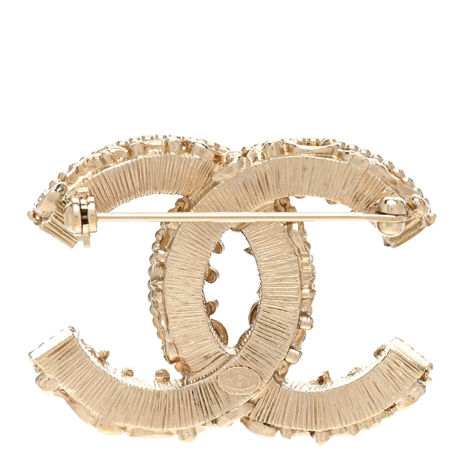 Chanel Enamel CC Baroque Brooch Black Gold 3 of 5