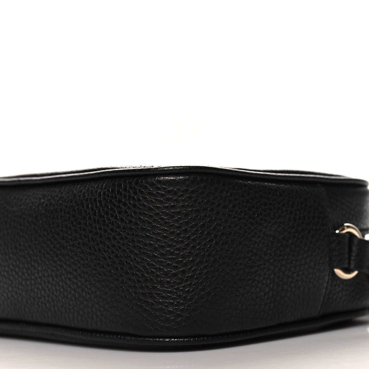 Pebbled Calfskin Small Soho Disco Bag Black