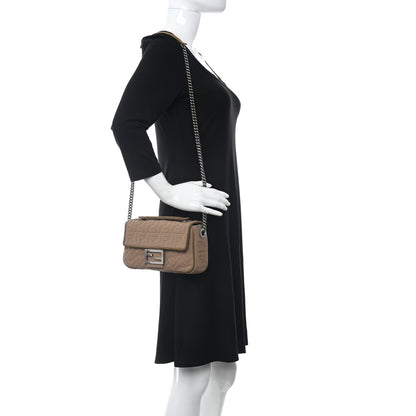 Fendi Technical Fabric FF Midi Chain Baguette Sand 2 of 11