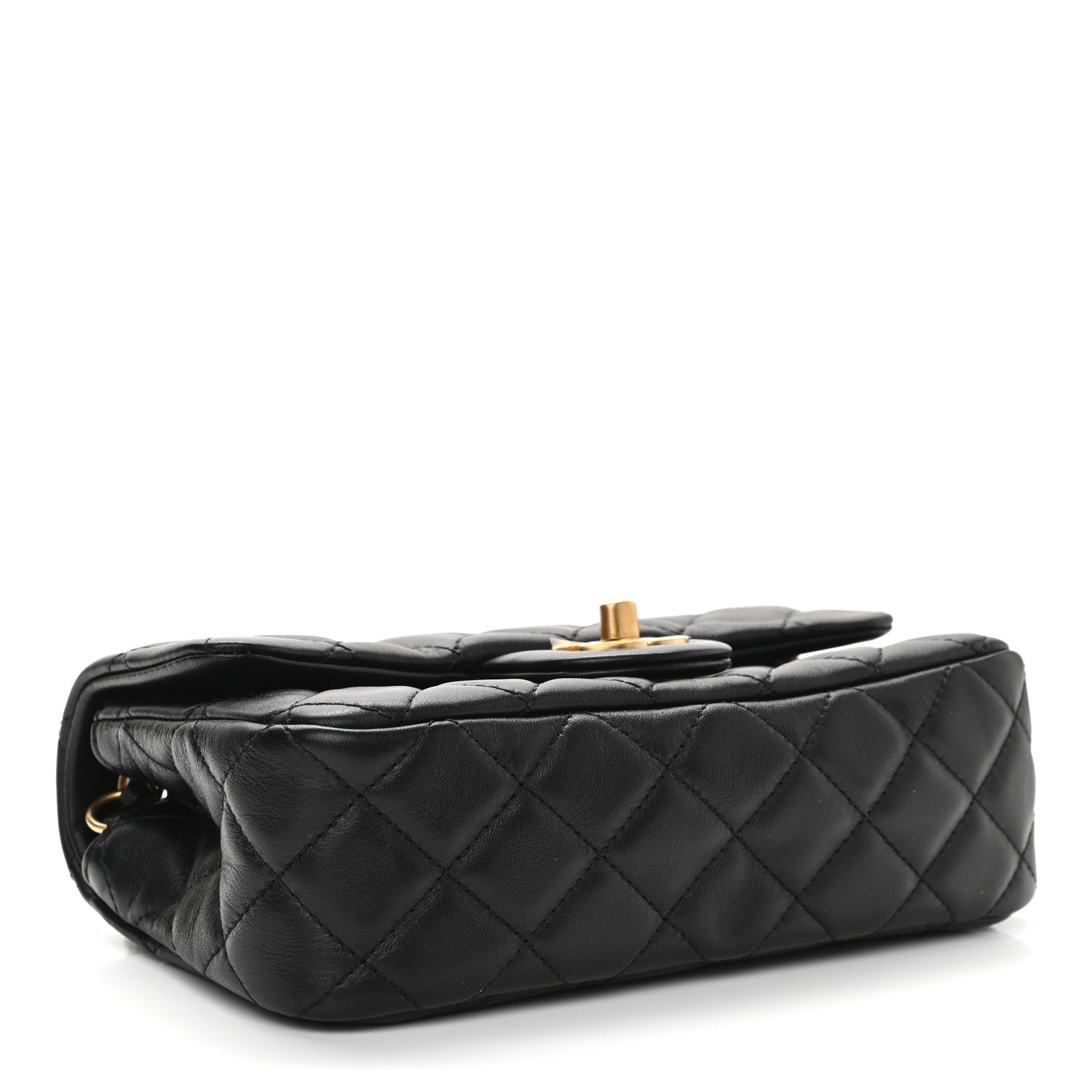 Chanel Lambskin Quilted Mini Rectangular Pearl Crush Flap Black 9 of 13
