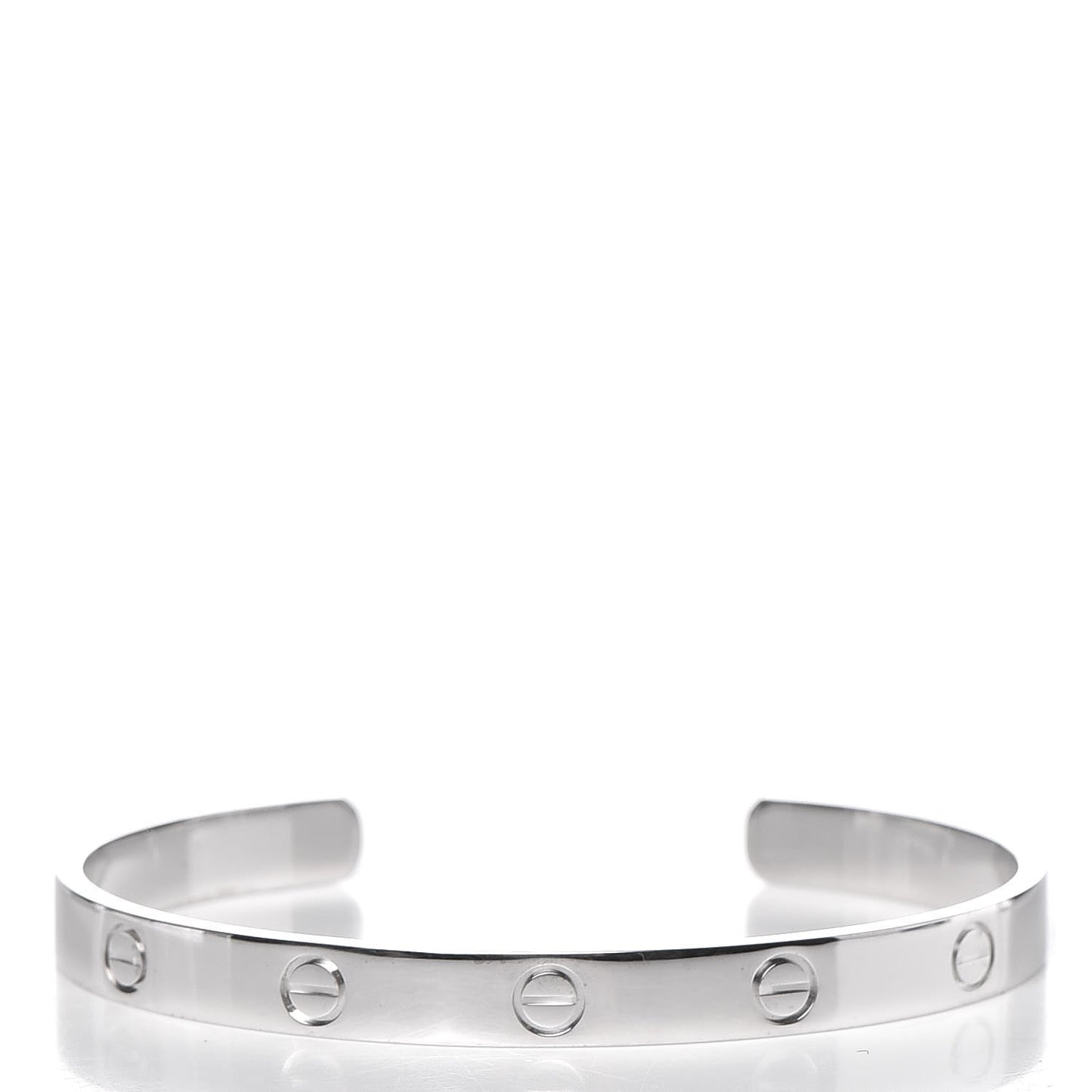 18K White Gold LOVE Cuff Bracelet 18