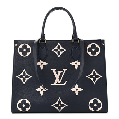 Louis Vuitton Empreinte Monogram Giant Onthego MM Navy Creme 1 of 9