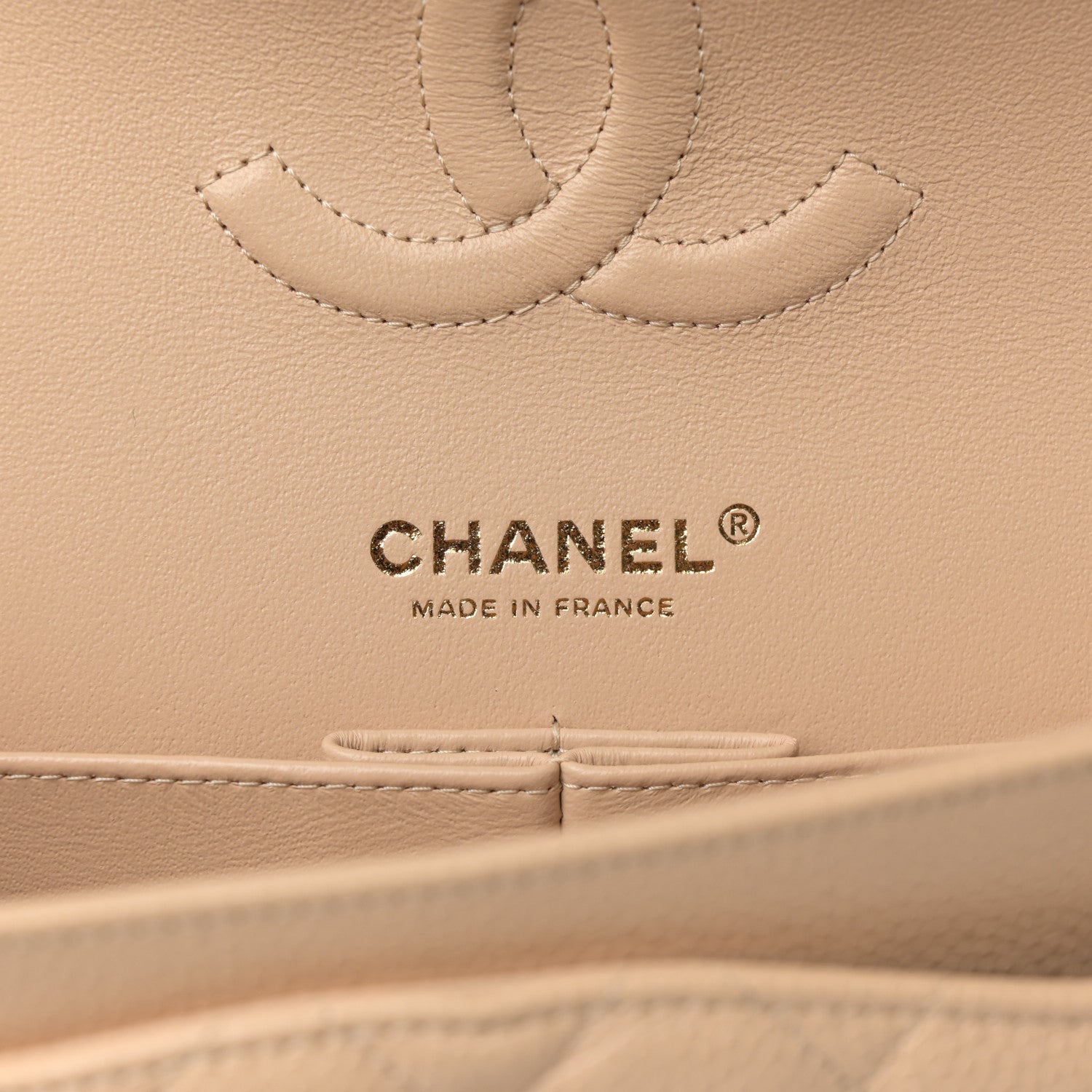 Chanel Caviar Quilted Medium Double Flap Beige 6 of 11