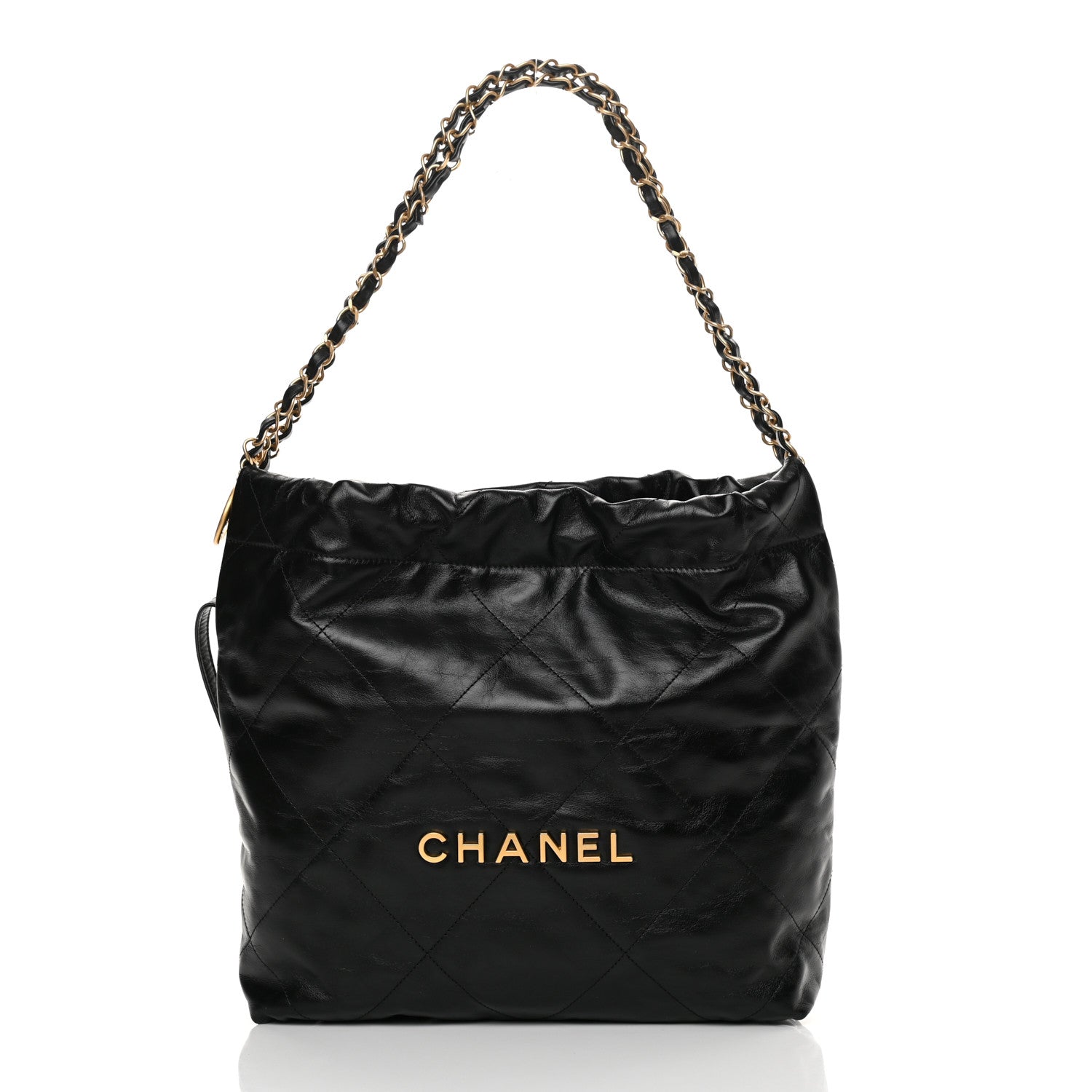 Chanel Shiny Calfskin Quilted Small Chanel 22 Black 3 of 11