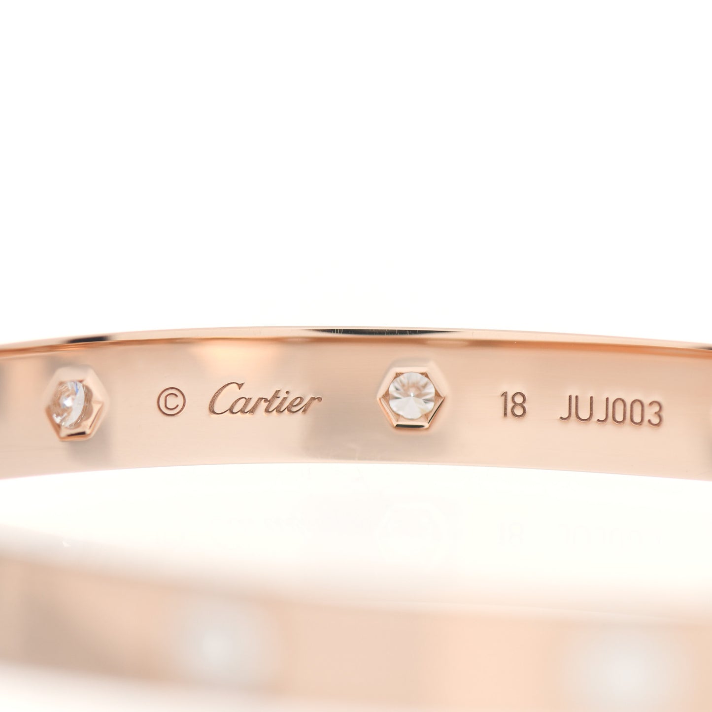 18K Pink Gold 10 Diamond LOVE Bracelet 18