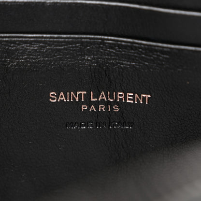 Saint Laurent Grain De Poudre Matelasse Monochrome Monogram Mini Lou Camera Bag Black 6 of 10