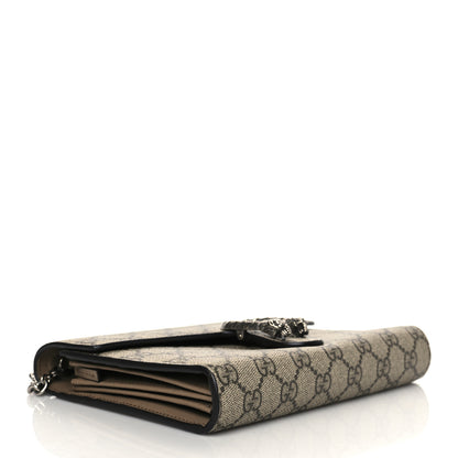 Gucci GG Supreme Monogram Mini Dionysus Chain Wallet Beige Black 4 of 9