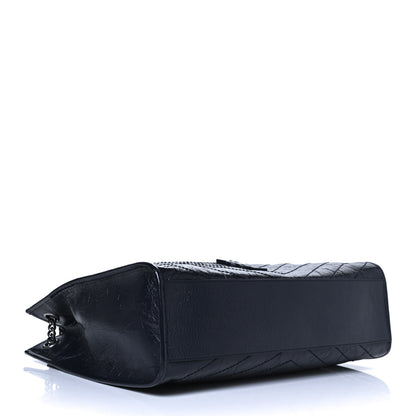 Saint Laurent Crinkled Calfskin Matelasse Monogram Niki Shoulder Bag Deep Marine 4 of 13