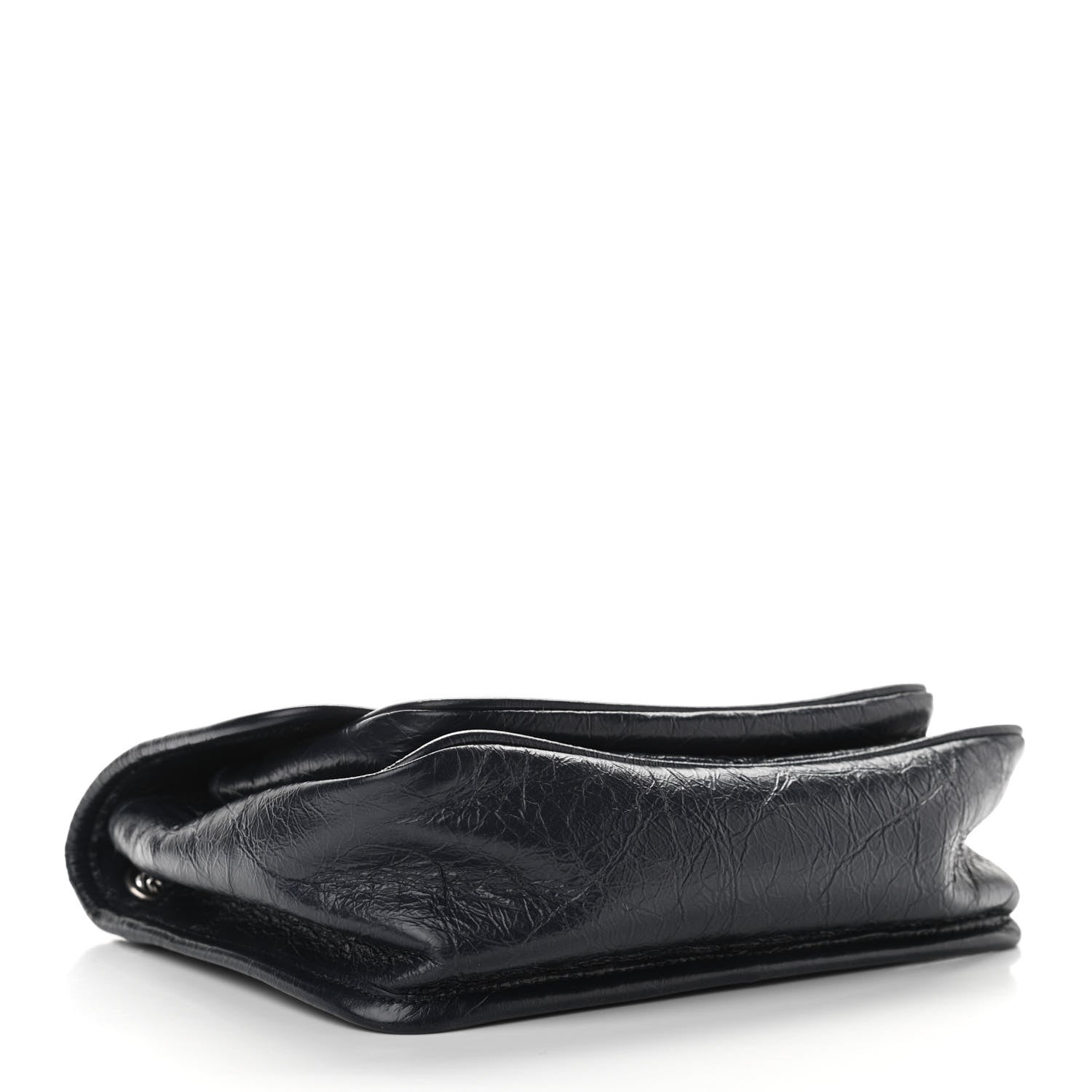 Saint Laurent Crinkled Calfskin Matelasse Monogram Baby Niki Chain Satchel Navy 4 of 9
