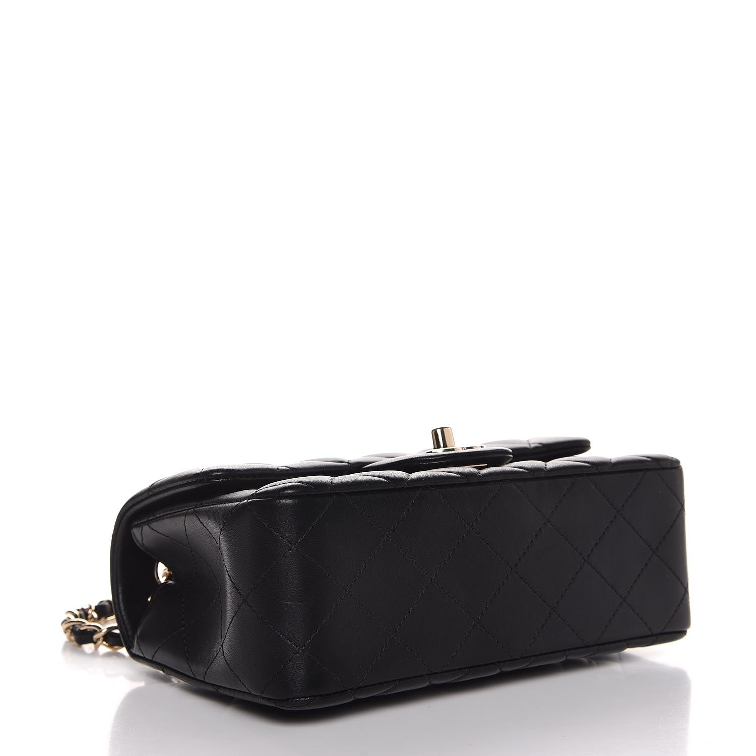 Chanel Lambskin Quilted Mini Rectangular Flap Black 4 of 8