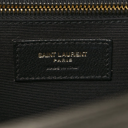 Saint Laurent Grain De Poudre Textured Mixed Matelasse Large Triquilt Monogram Satchel Crema Soft 6 of 11
