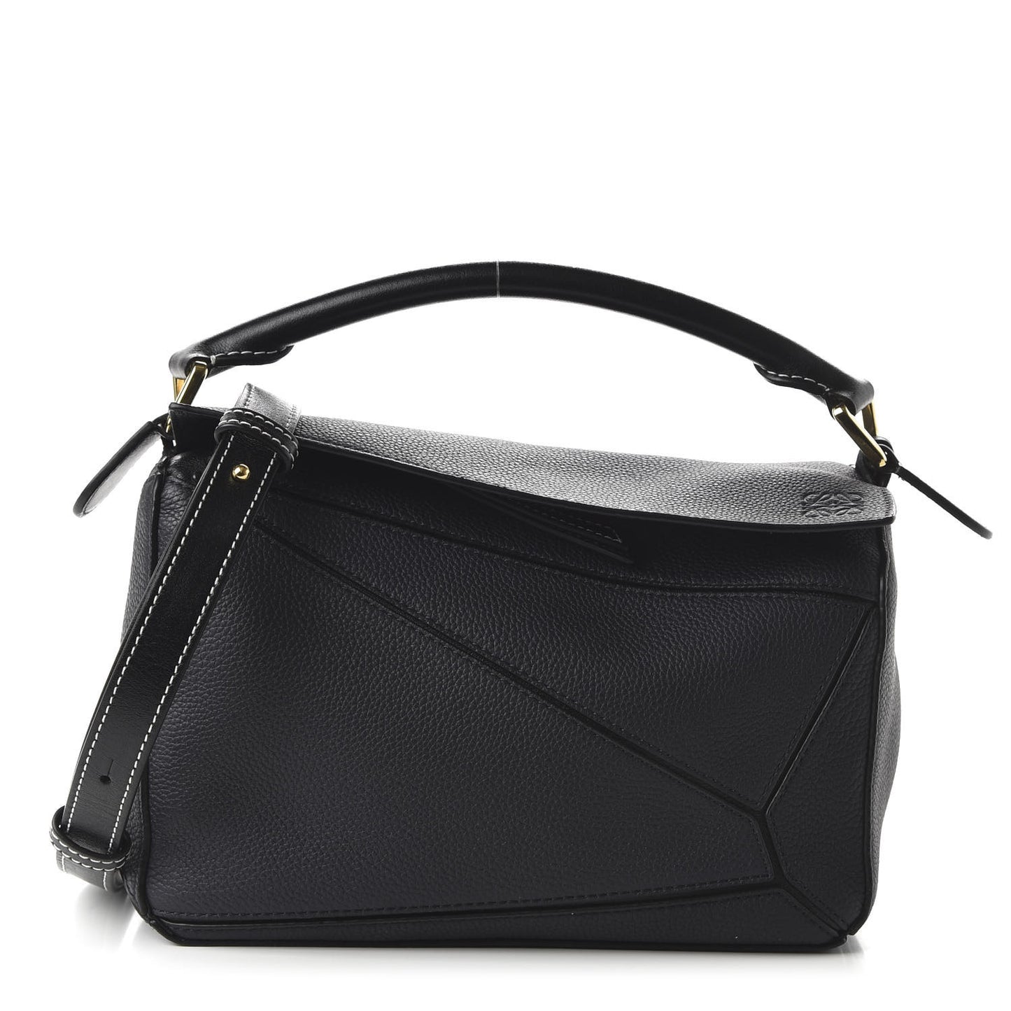 Calfskin Small Puzzle Bag Midnight Blue Black