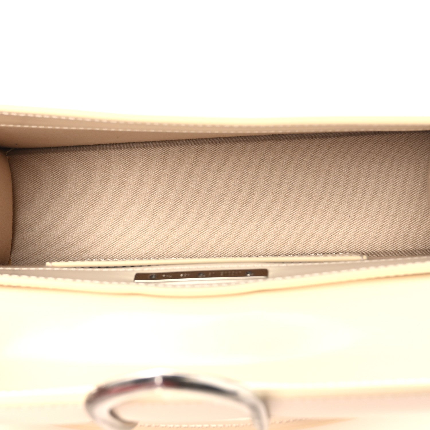 Jacquemus Smooth Calfskin Metal Flap Le Grand Bambino Light Ivory