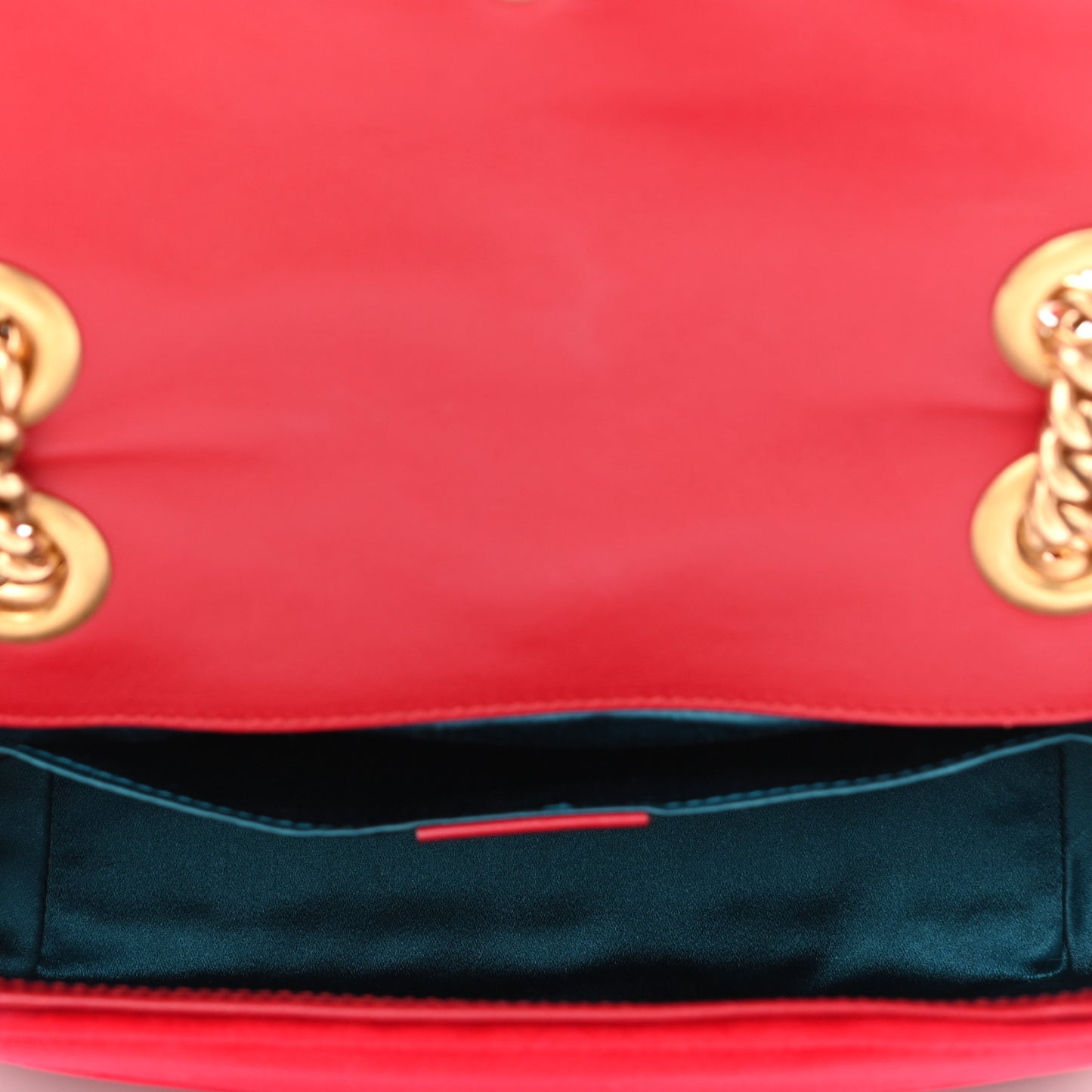 Velvet Matelasse Mini GG Marmont Shoulder Bag Hibiscus Red