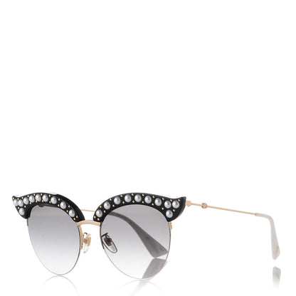 Gucci Pearl Cat Eye Sunglasses GG0212S Black 1 of 7