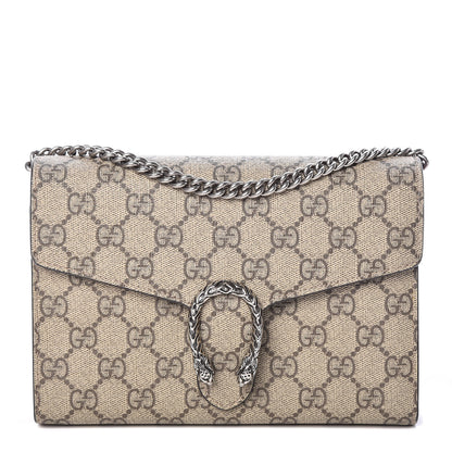 Gucci GG Supreme Monogram Mini Dionysus Chain Wallet Beige Vulcanic Red 1 of 10