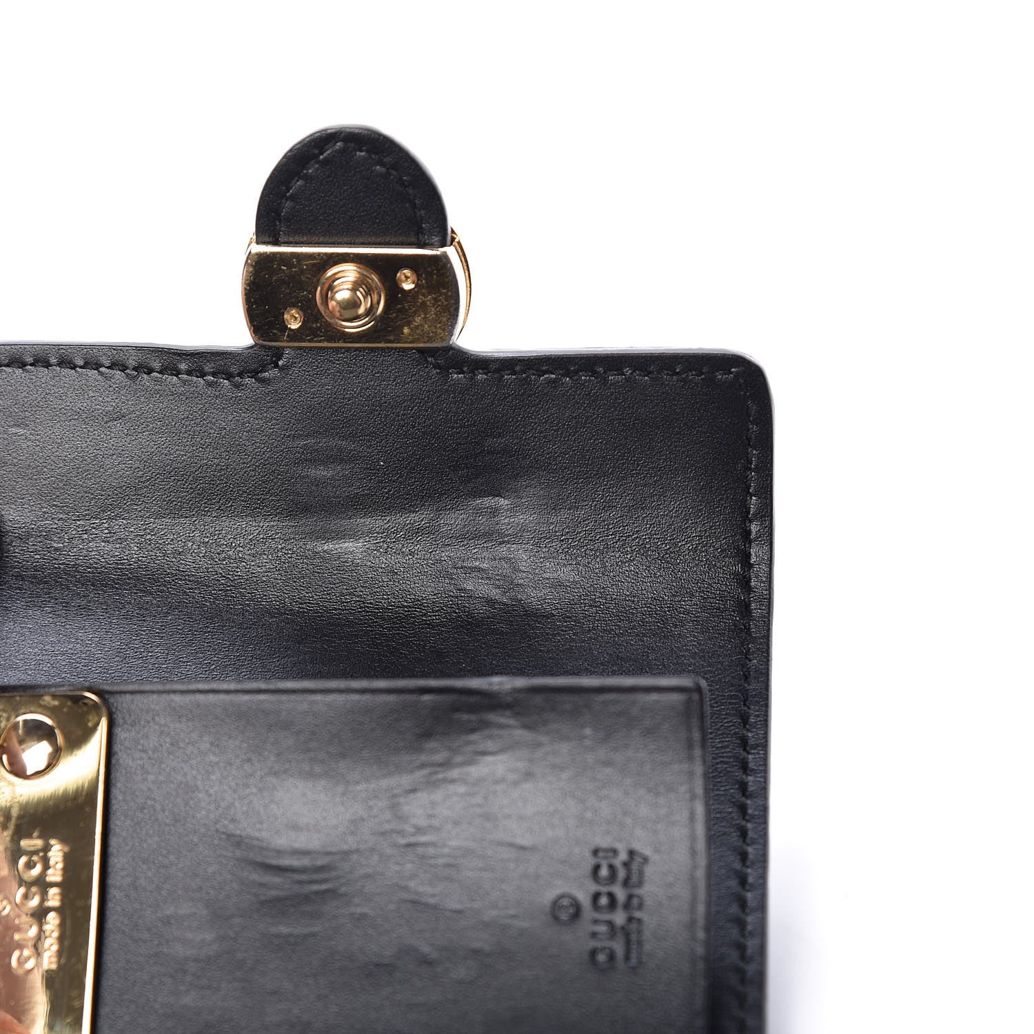 Gucci Guccissima Icon Signature 6 Key Holder Case Black 9 of 20