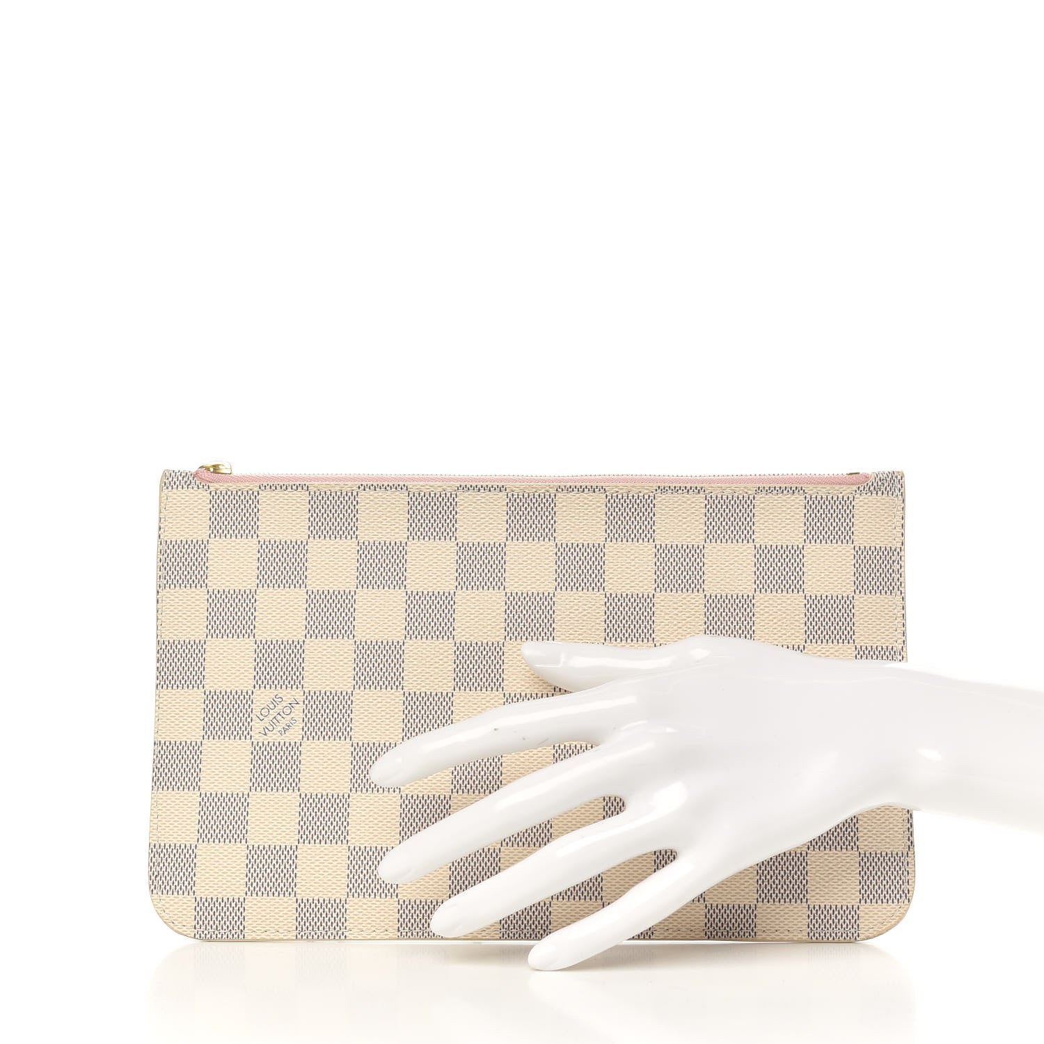 Louis Vuitton Damier Azur Neverfull MM GM Pochette Rose Ballerine 2 of 6