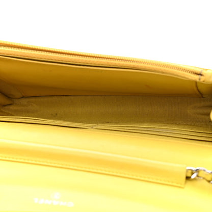 Chanel Lambskin Quilted Wallet on Chain WOC Yellow 5 of 16