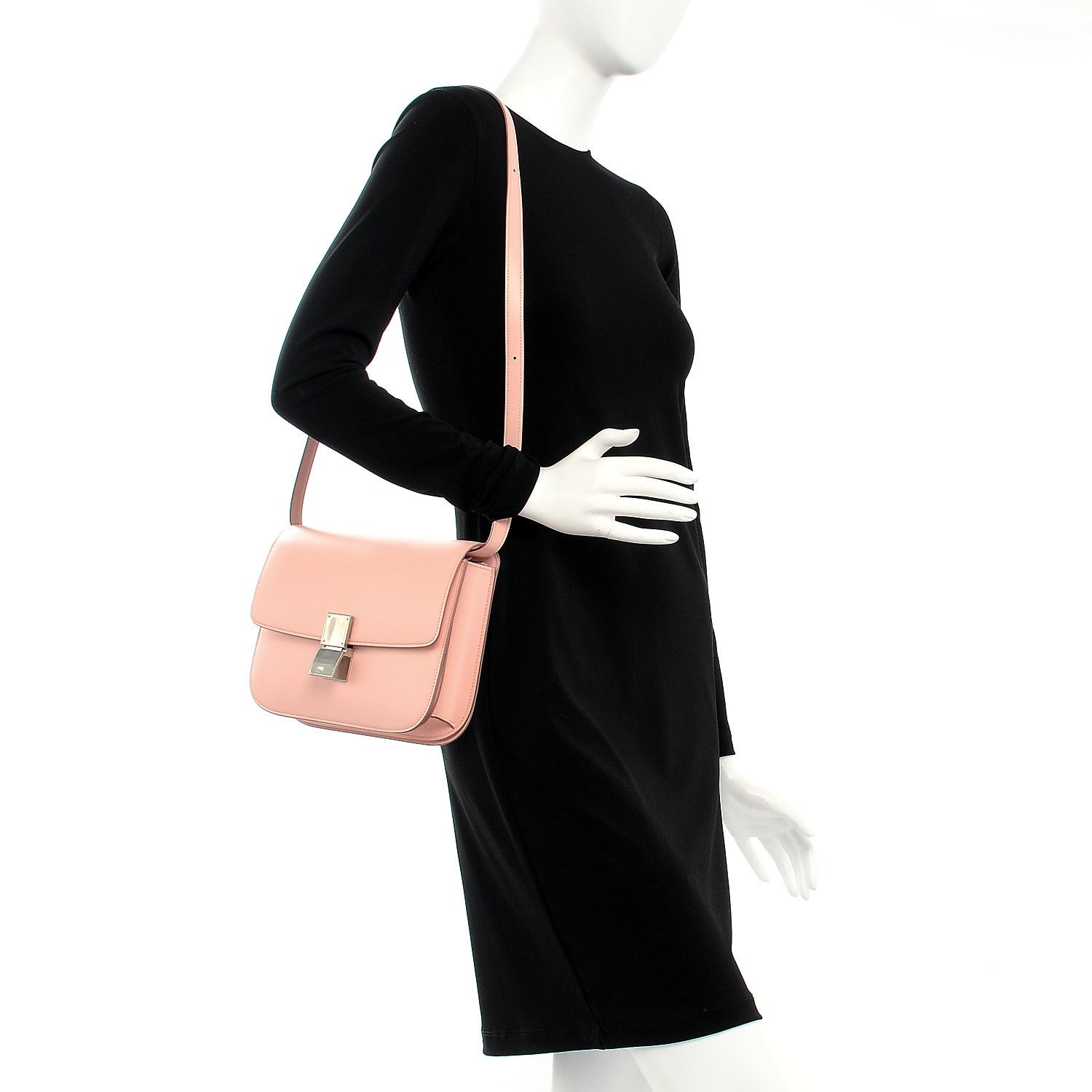 Celine Box Calfskin Medium Classic Box Flap Bag Pink 2 of 8