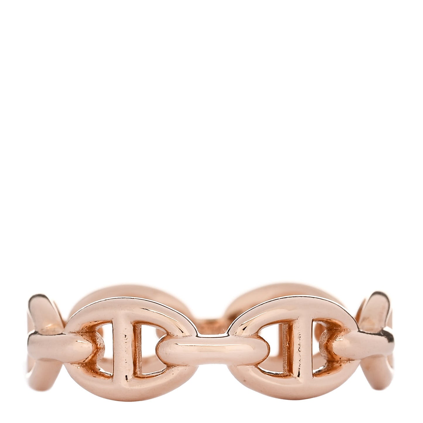 18K Rose Gold PM Chaine d'Ancre Enchainee Ring 55 7.25