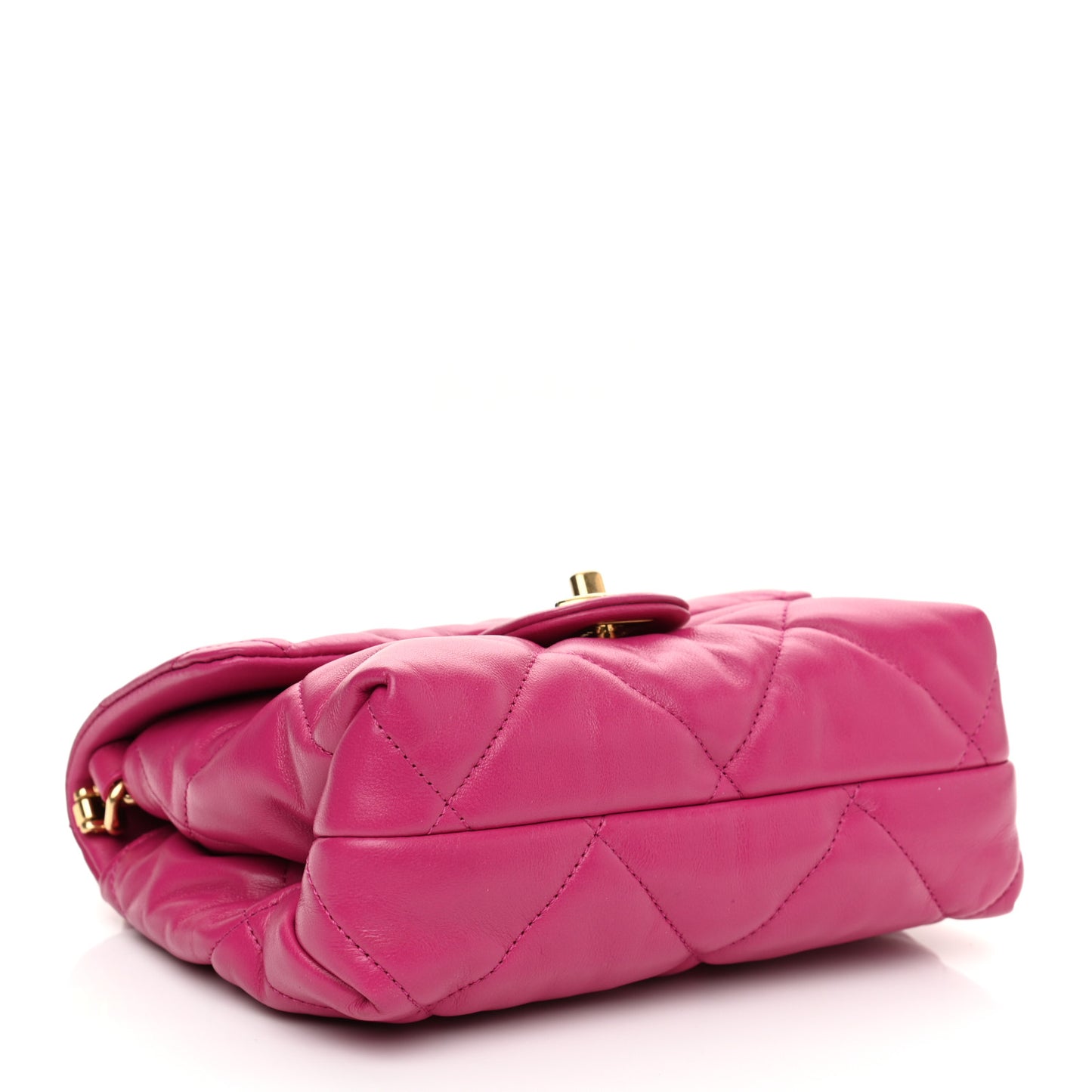 Lambskin Quilted Small Chain Top Handle Flap Pink